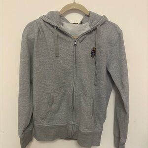 Polo Ralph Lauren Polo Bear Full-Zip Hoodie - Heather Grey - Size Small preppy